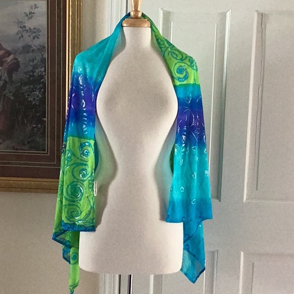 TARA GRINNA Made In USA Ladies Accessory Beach Cover- Scarf- Wrap- Shawl - Picture 3 of 12